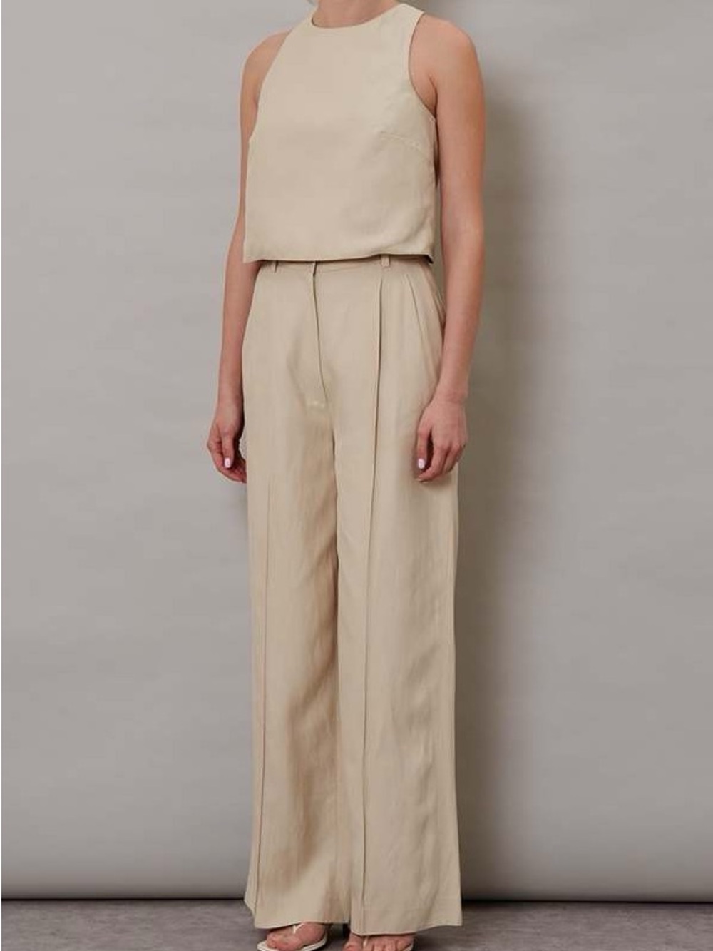 Loulou Studio Cream Scoop Neck Camisole